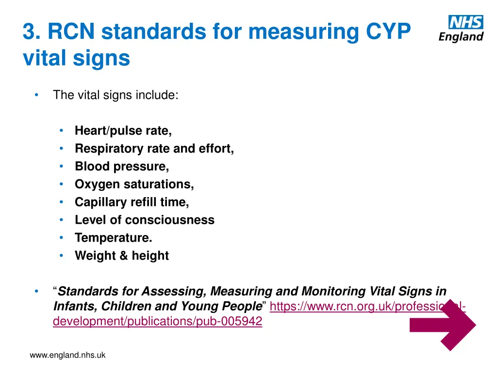 3 rcn standards for measuring cyp vital signs