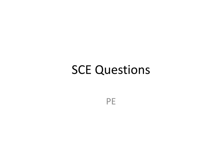 sce questions