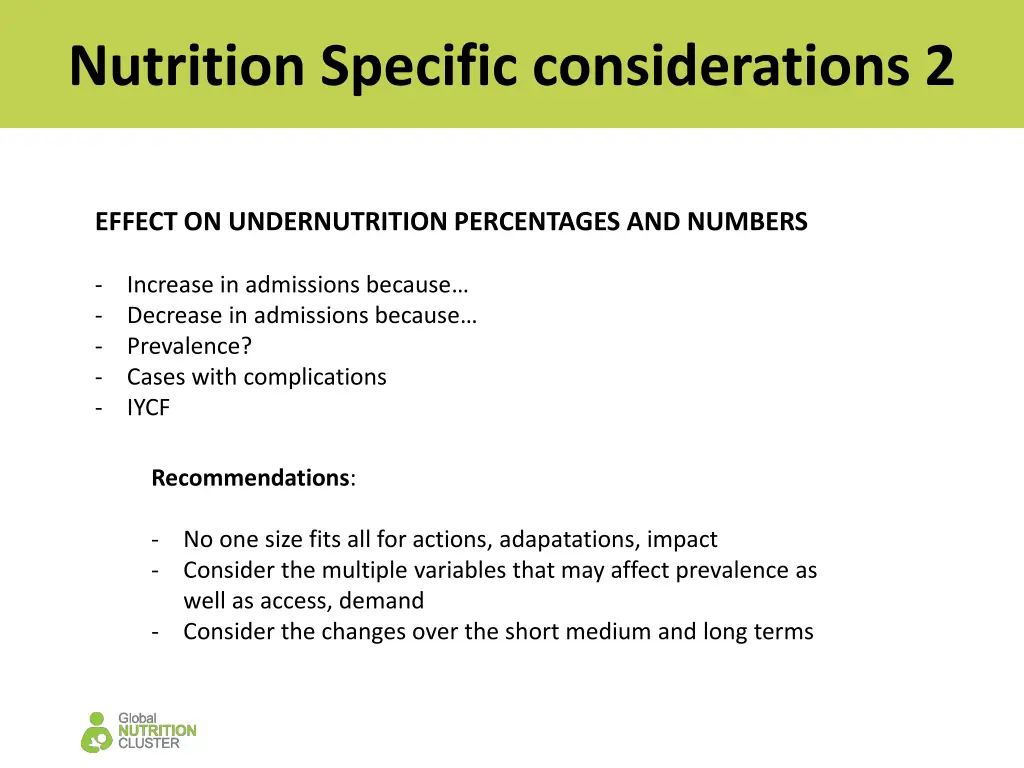 nutrition specific considerations 2