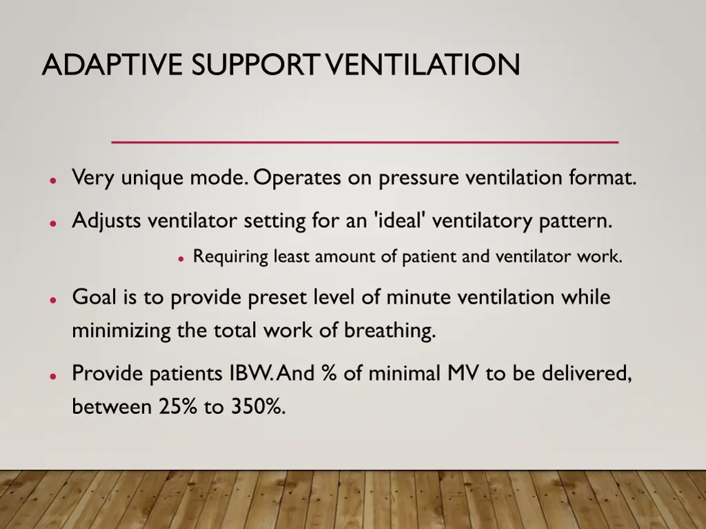 adaptive support ventilation