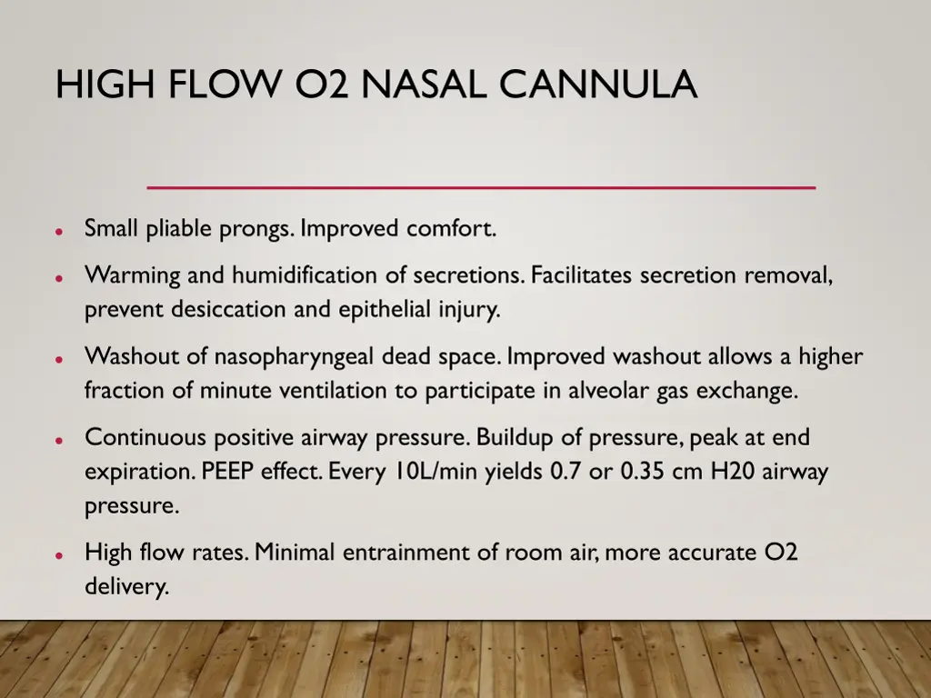 high flow o2 nasal cannula