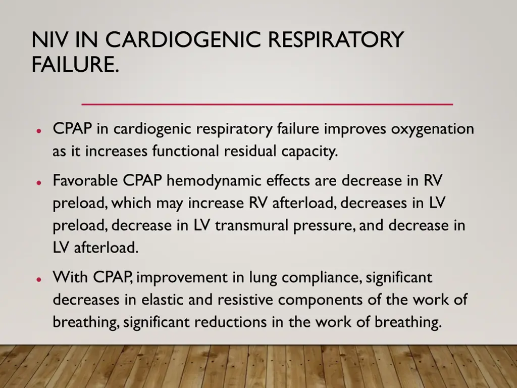 niv in cardiogenic respiratory failure