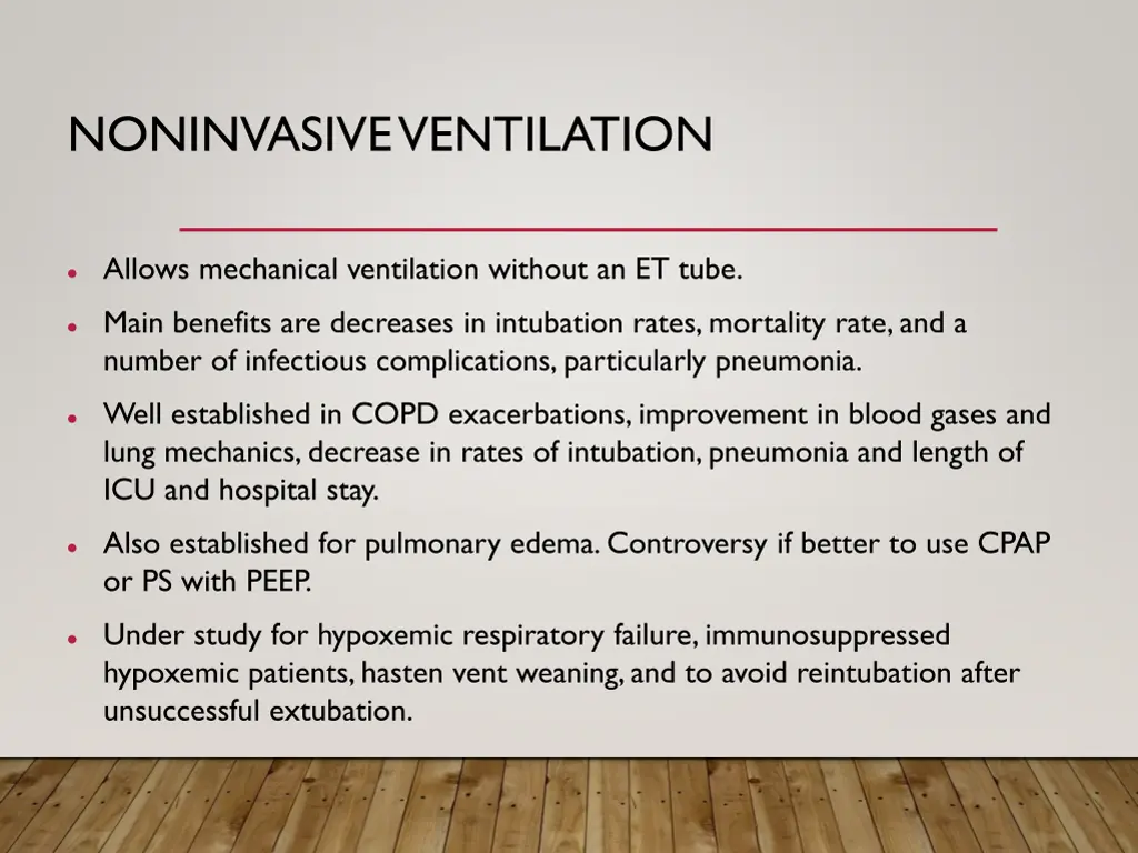 noninvasive ventilation