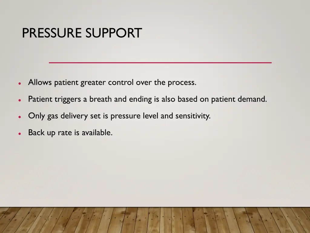 pressure support