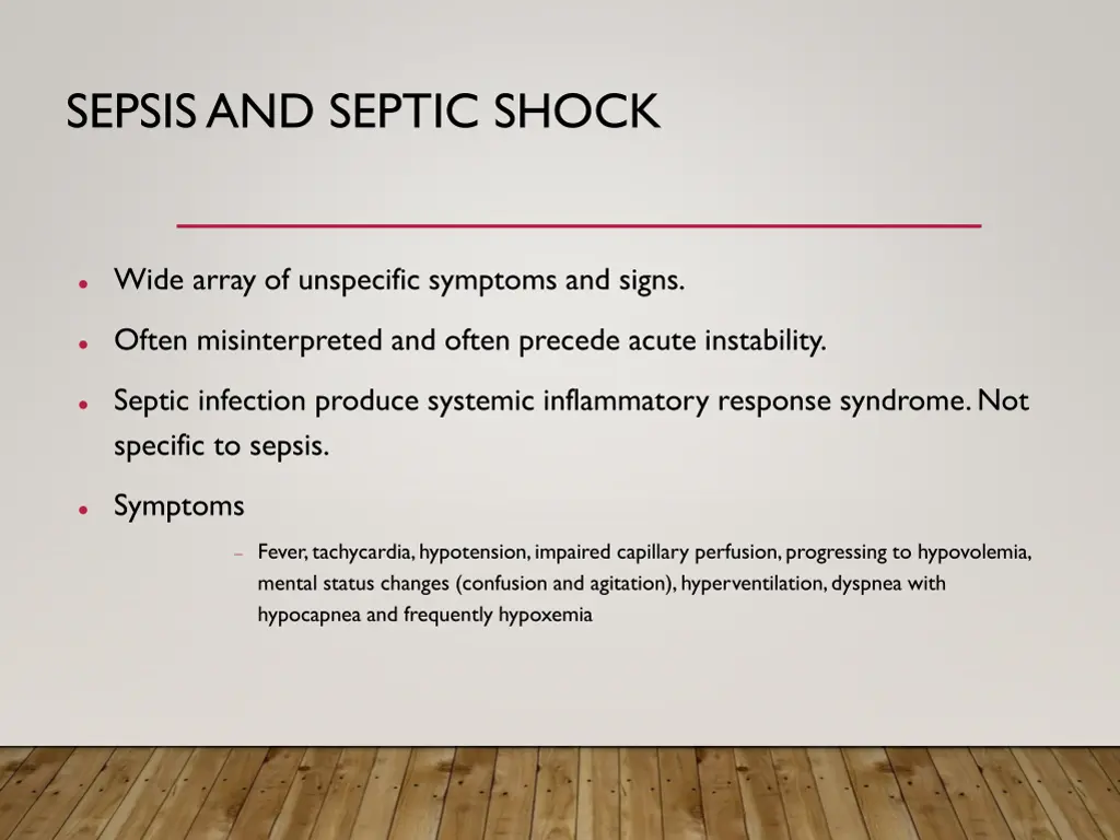 sepsis and septic shock