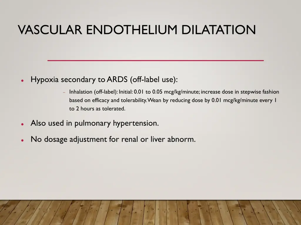 vascular endothelium dilatation