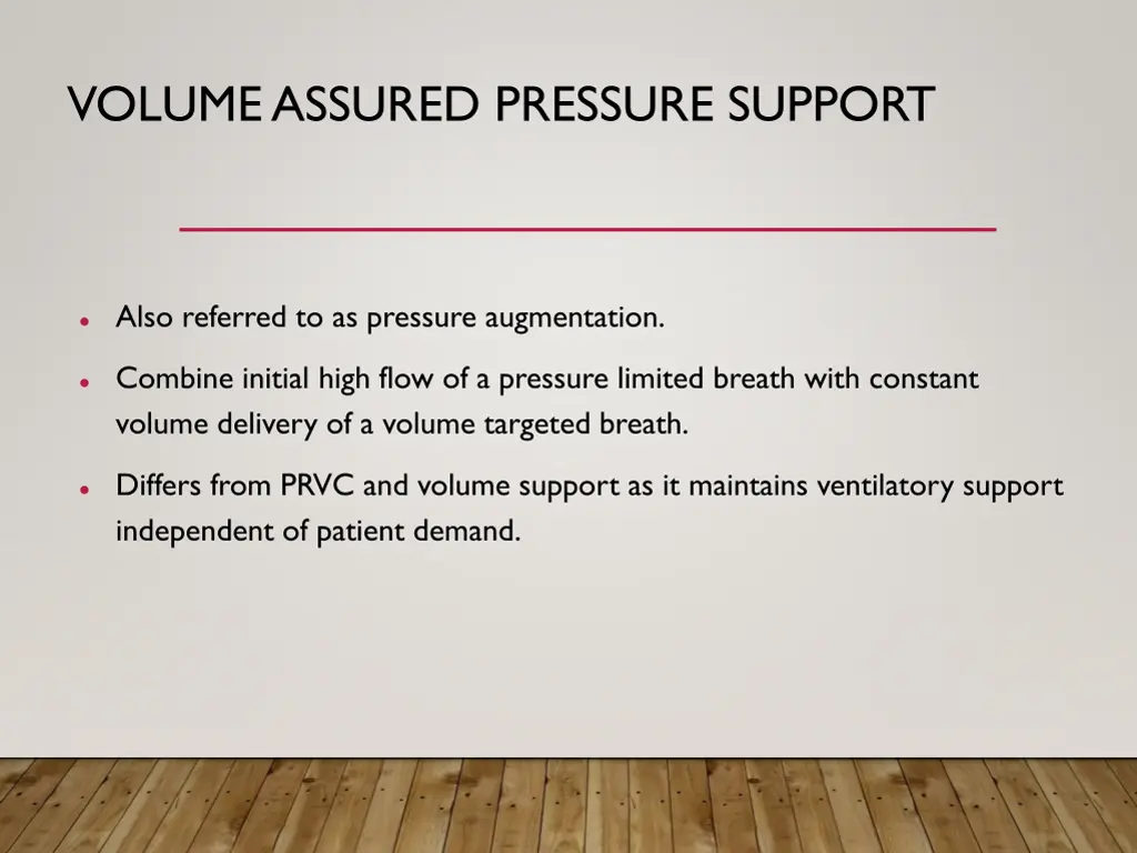 volume assured pressure support