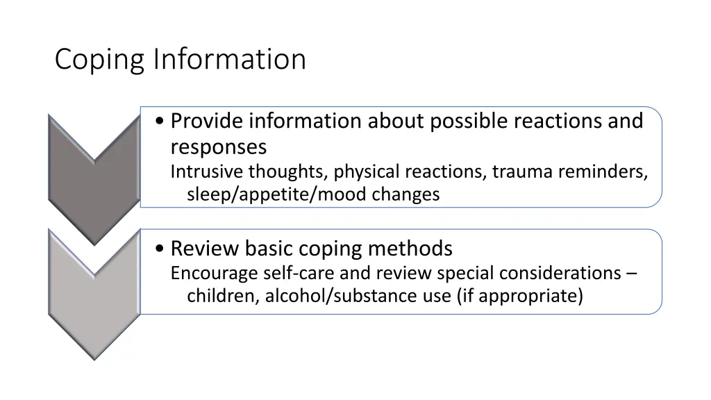 coping information