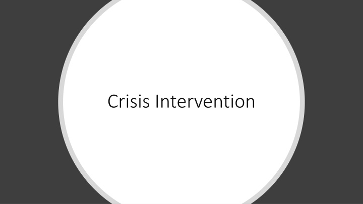 crisis intervention