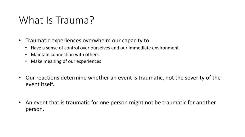 what is trauma