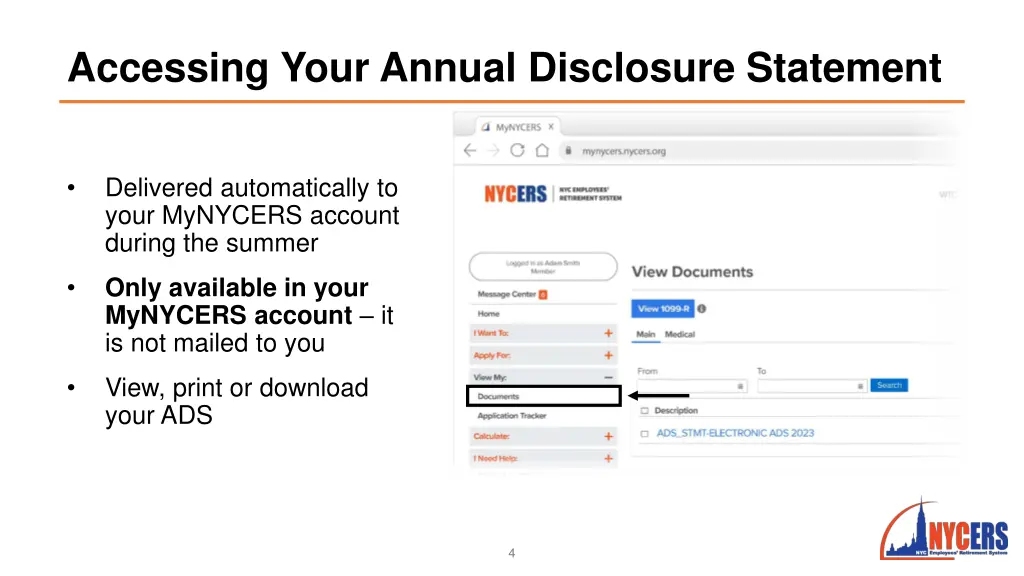 accessing your annual disclosure statement