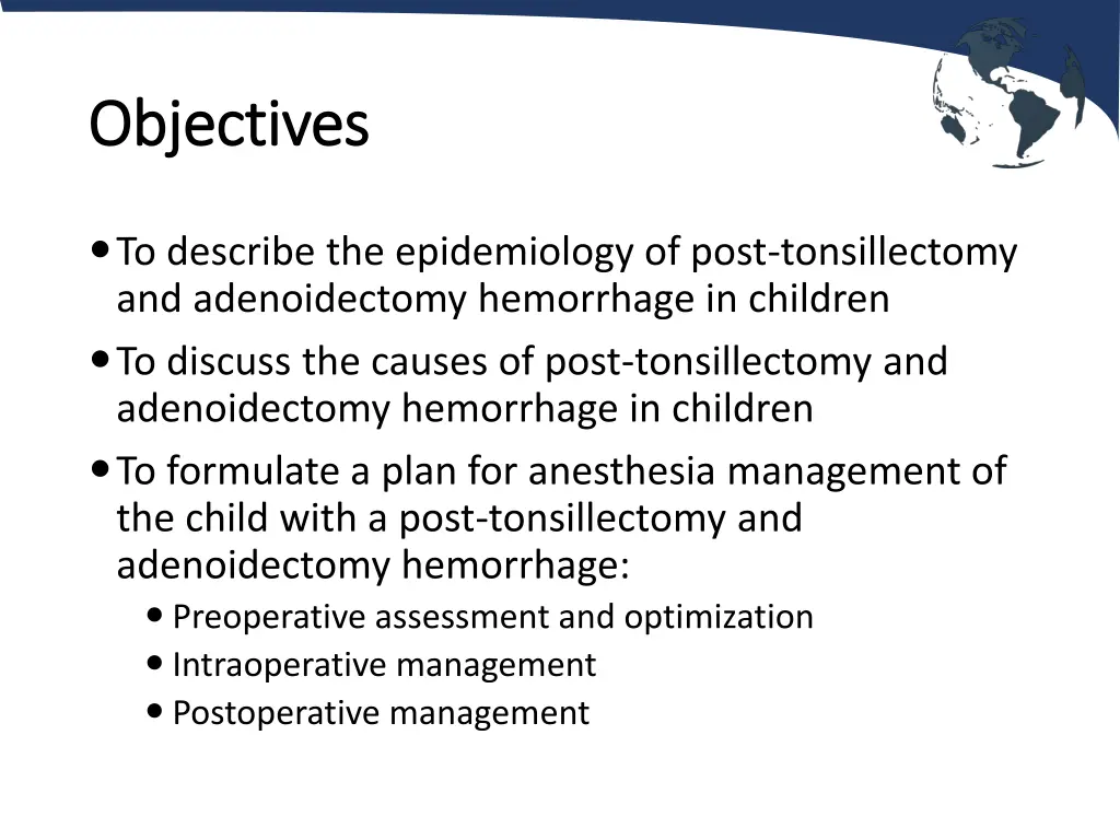 objectives objectives