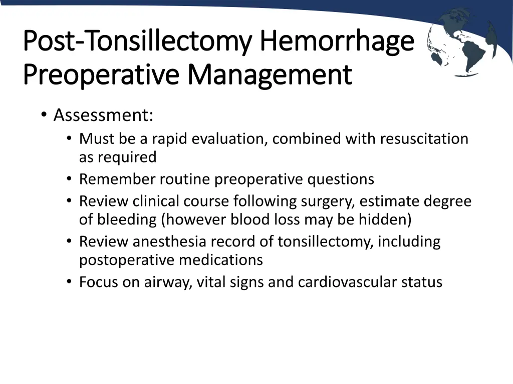 post post tonsillectomy hemorrhage tonsillectomy