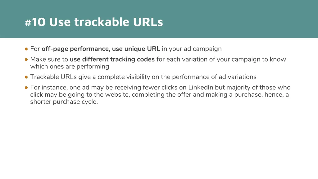 10 use trackable urls