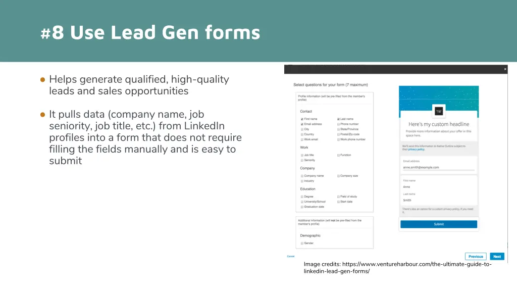 8 use lead gen forms