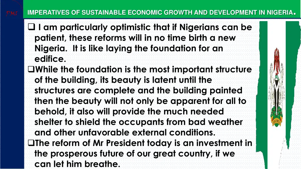 imperatives of sustainable economic growth 19