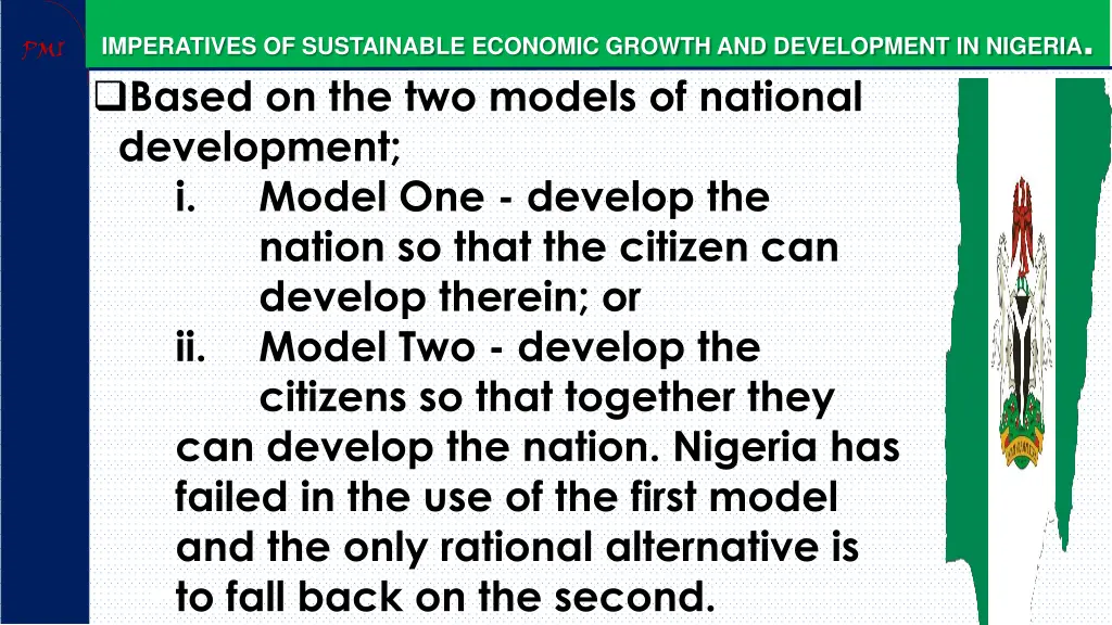 imperatives of sustainable economic growth 24