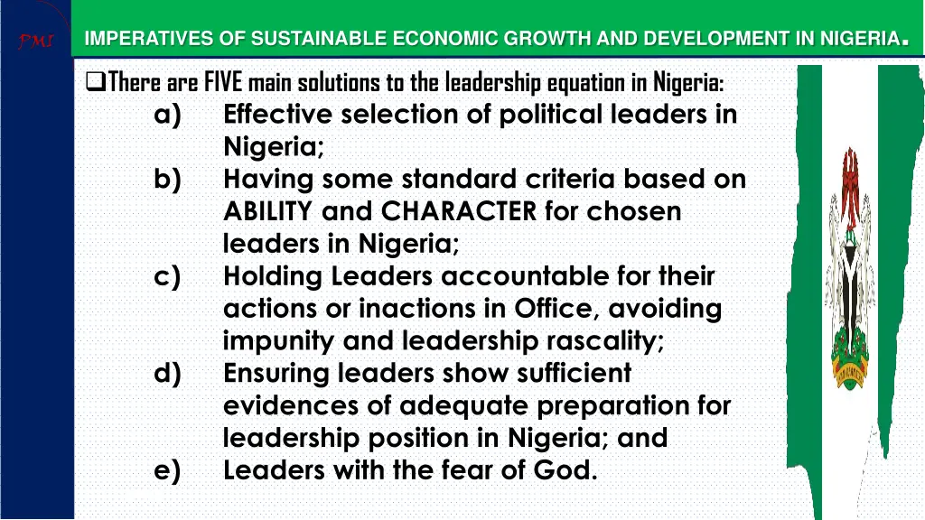 imperatives of sustainable economic growth 33