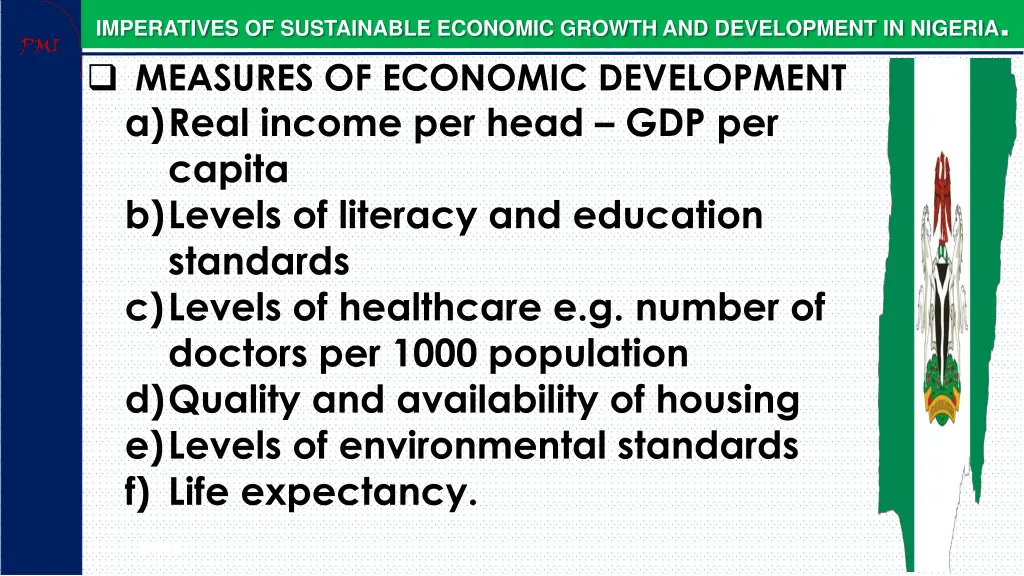 imperatives of sustainable economic growth 9