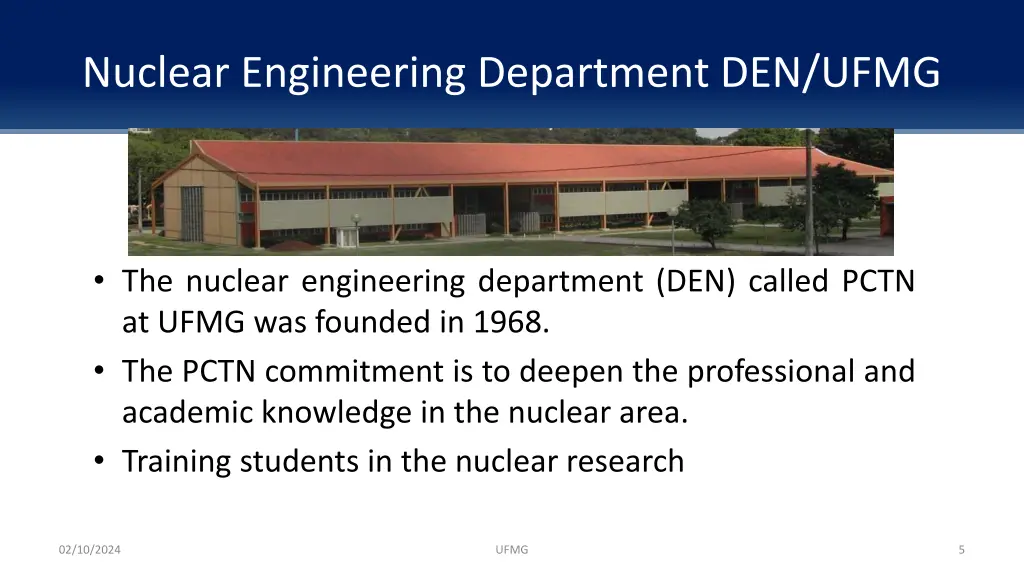 nuclear engineering department den ufmg