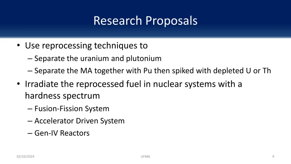 research proposals