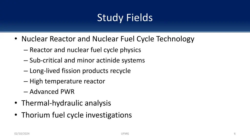 study fields