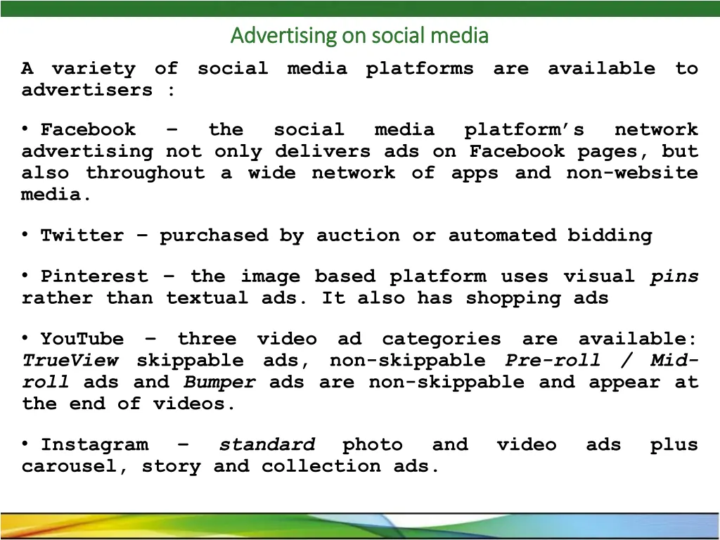 advertising on social media advertising on social