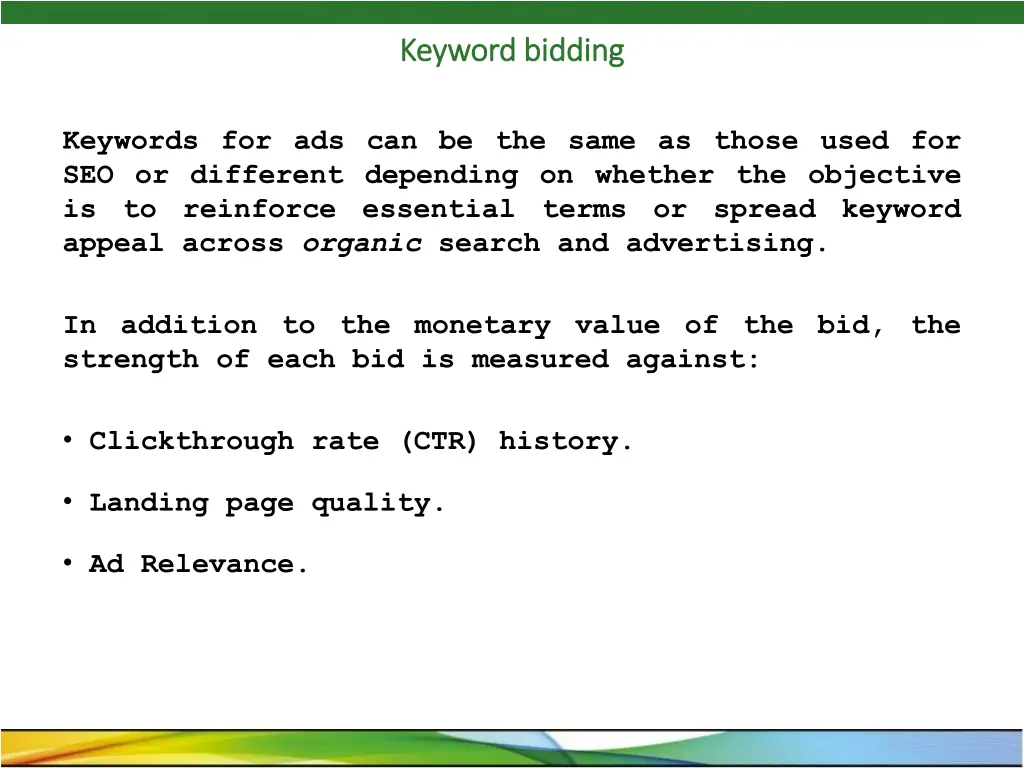 keyword bidding keyword bidding