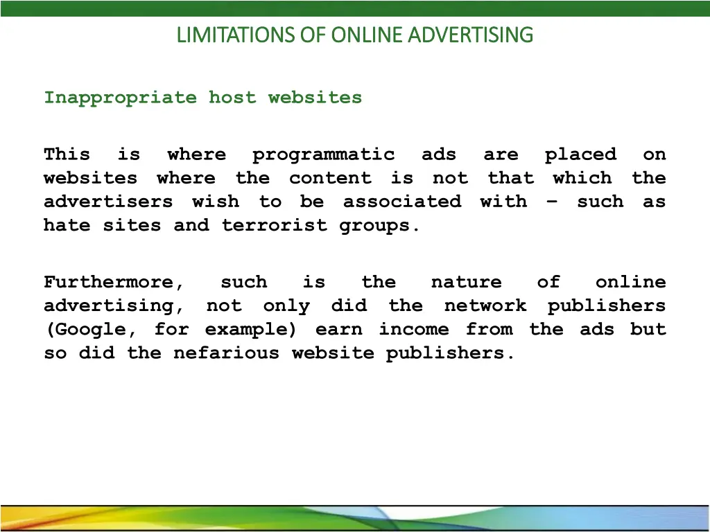 limitations of online advertising limitations 4