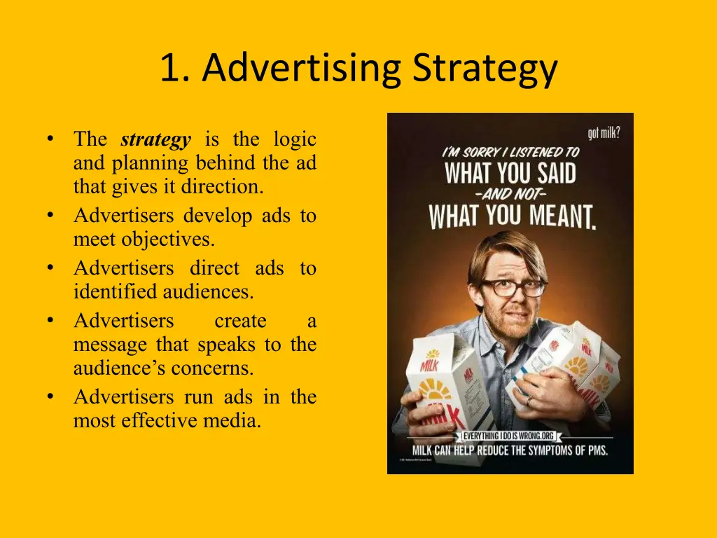 1 advertising strategy