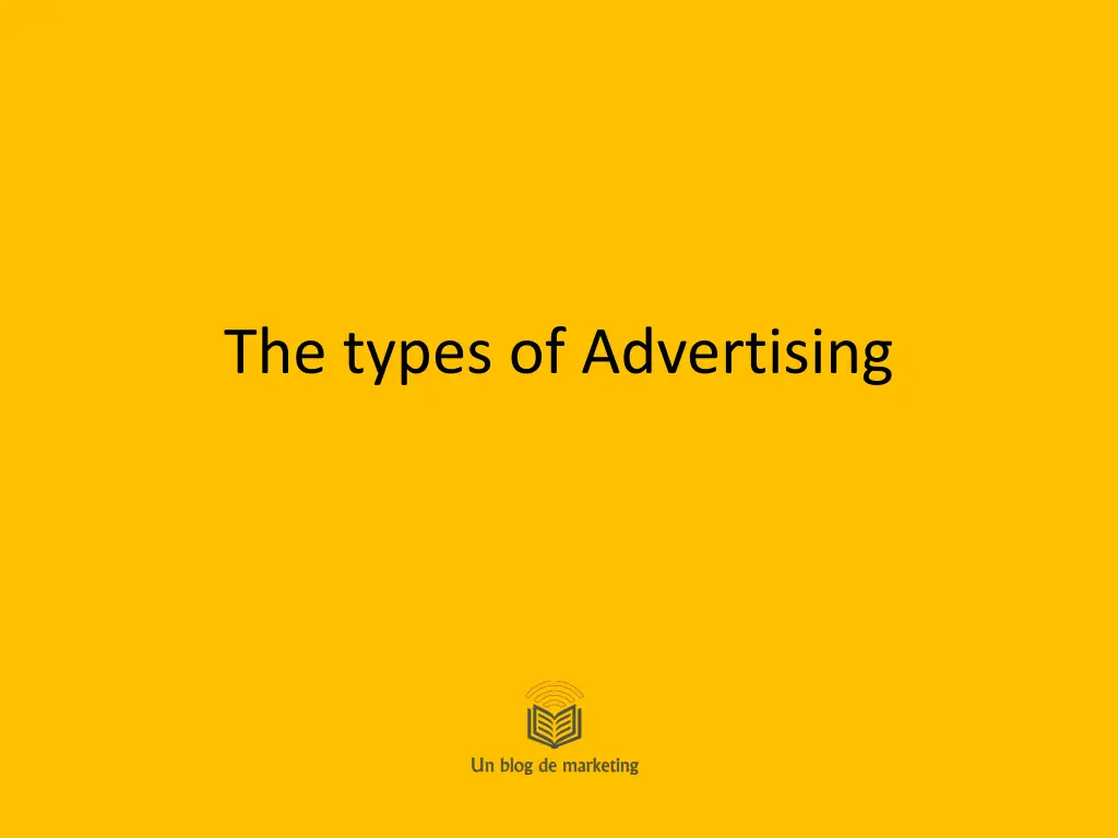 the types of advertising