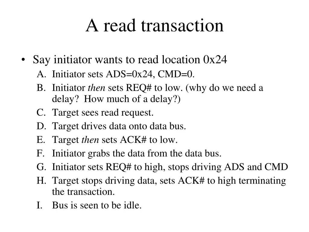 a read transaction