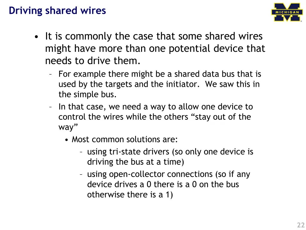 driving shared wires