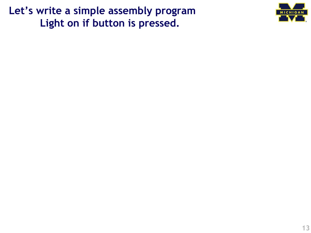 let s write a simple assembly program light