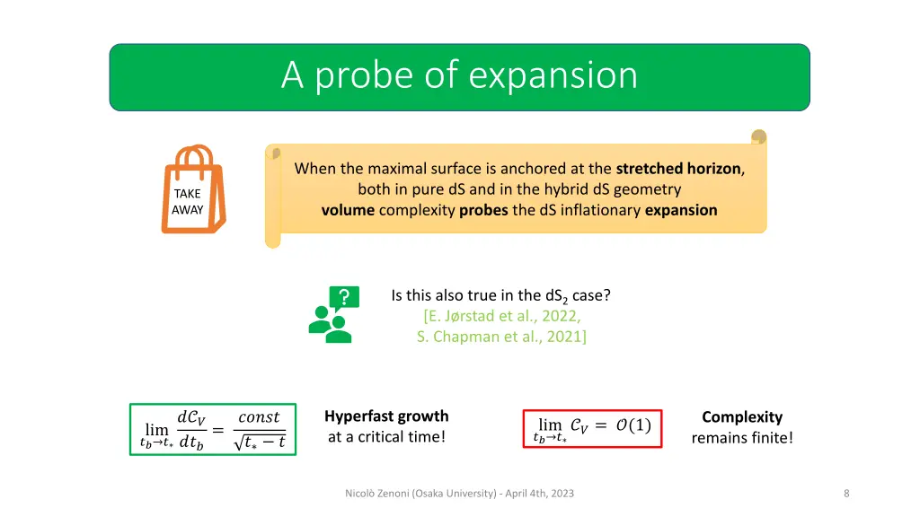 a probe of expansion