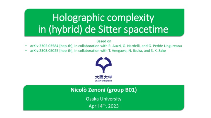 holographic holographic complexity in hybrid