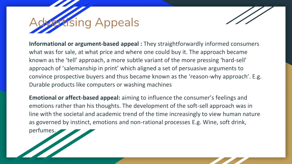 advertising appeals