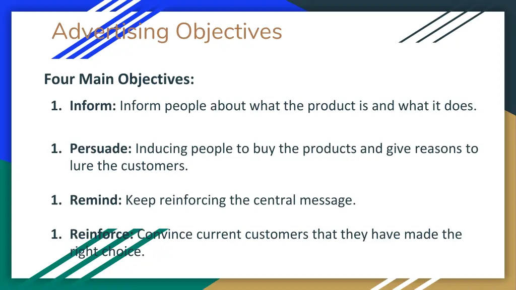 advertising objectives