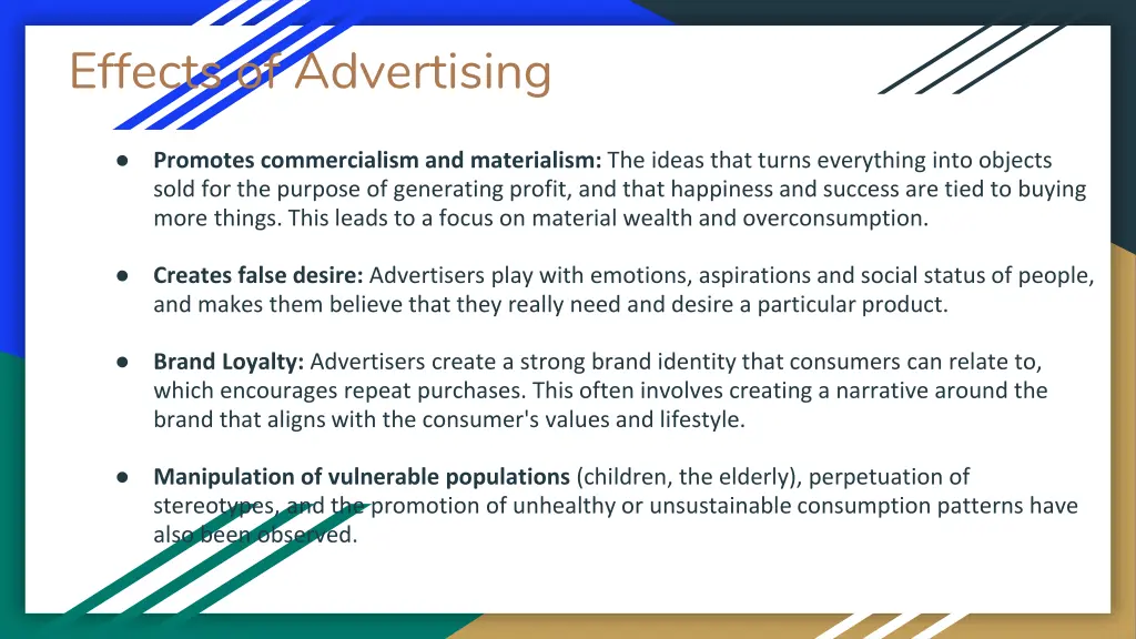 effects of advertising