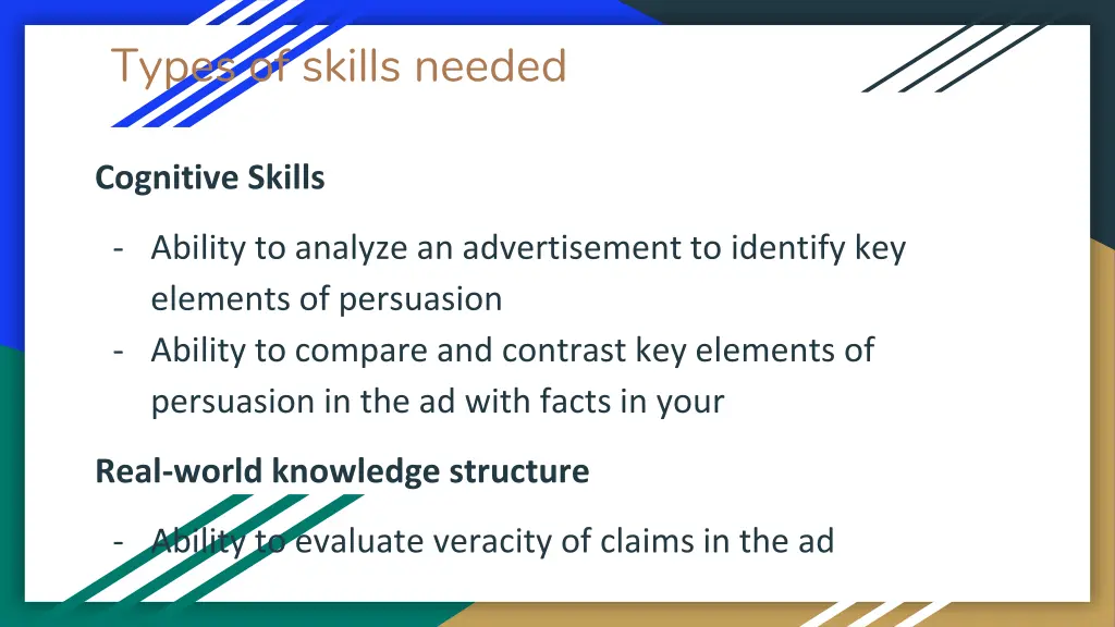 types of skills needed