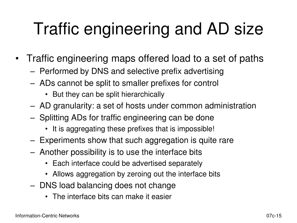 traffic engineering and ad size