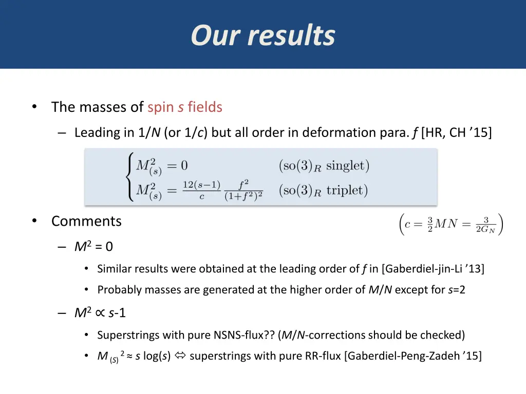 our results