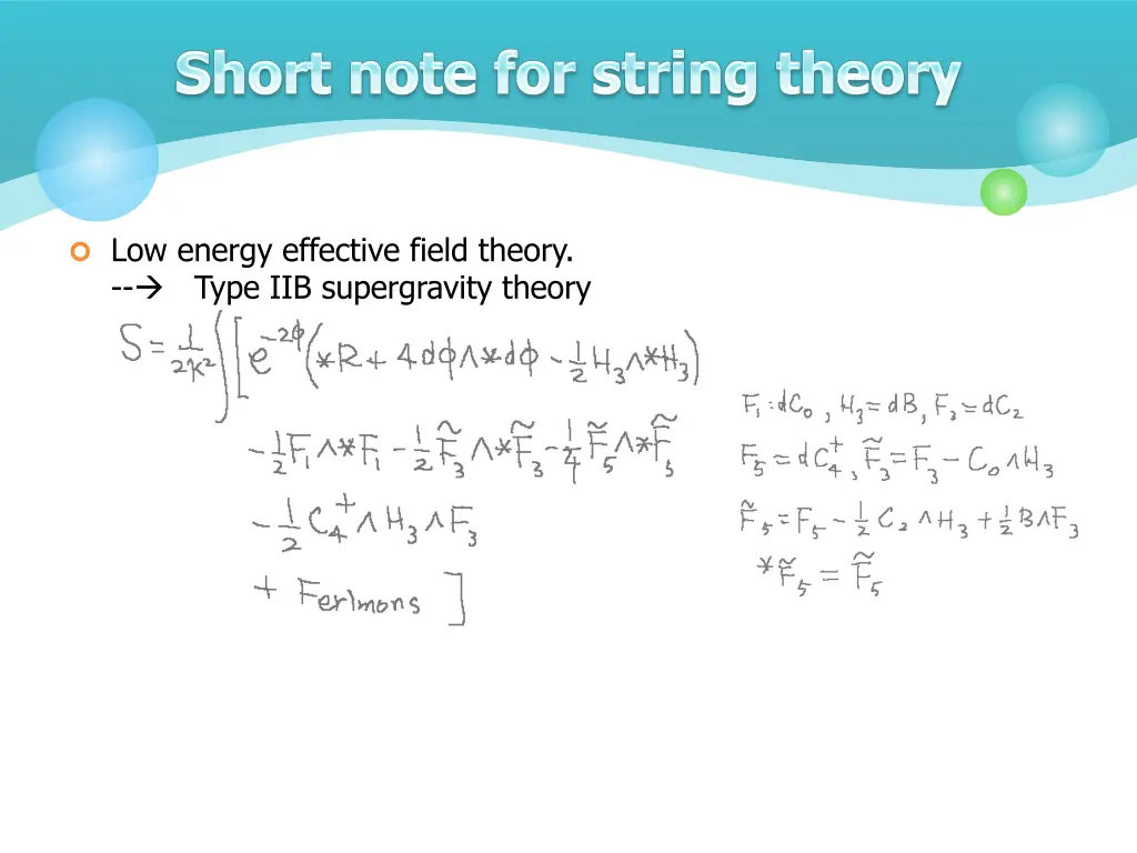 low energy effective field theory type