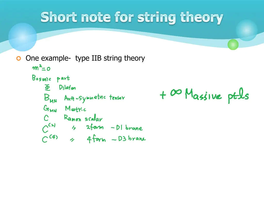 one example type iib string theory