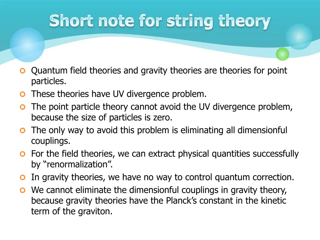 quantum field theories and gravity theories