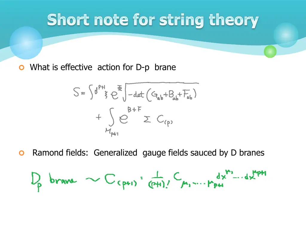 what is effective action for d p brane