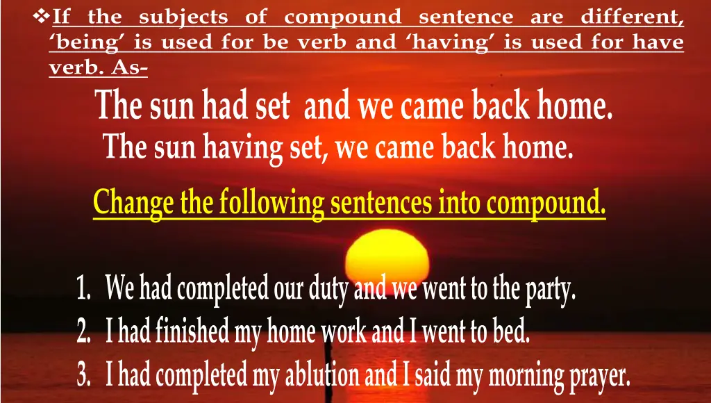 if the subjects of compound sentence