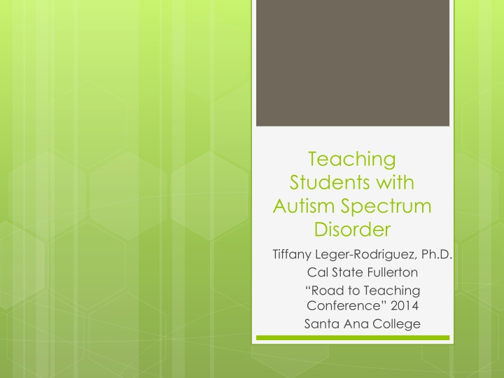 teaching students with autism spectrum disorder