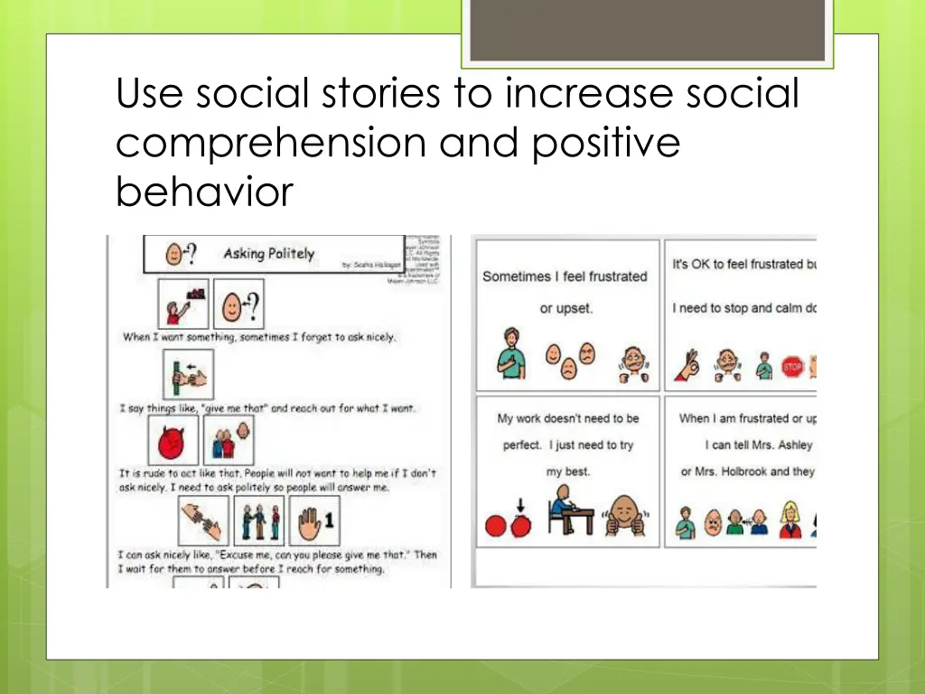 use social stories to increase social