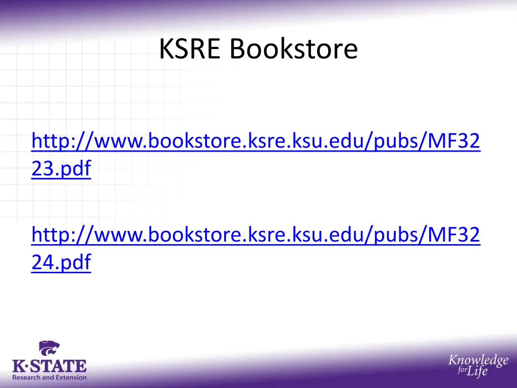 ksre bookstore